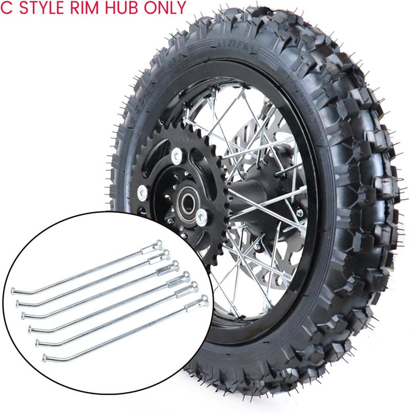 Asecupdat استبدال شعاع العجلة 12 بوصة لـ SSR 50cc 125cc 150cc XR CRF دراجة نارية صينية للدراجات الترابية الأمامية أو الخلفية 2.5-12 3.00-12 80/100-12 - Image 2